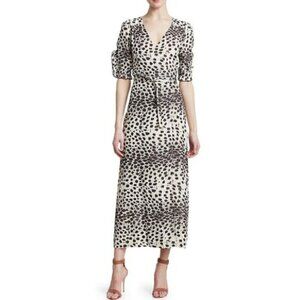 Sea New York Leo Animal Print Wrap Dress Size 2